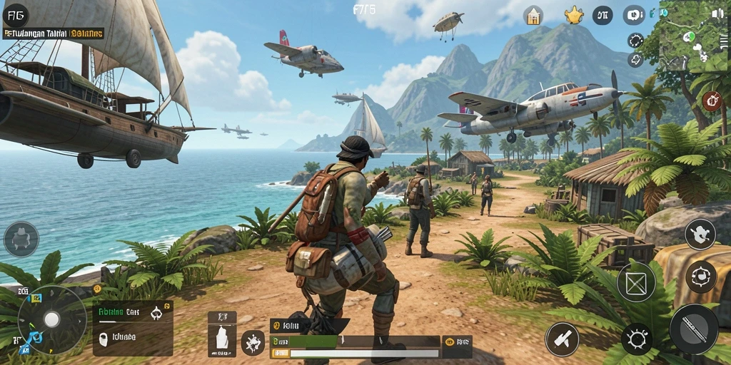 Gameplay F7F7 yang penuh petualangan di dunia terbuka.