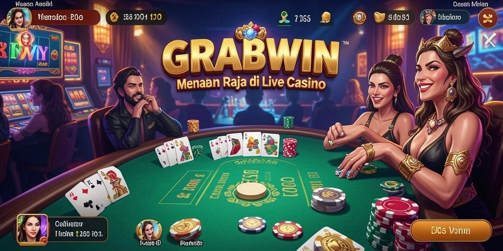 Gameplay menarik dalam aplikasi Live Casino GRABWIN