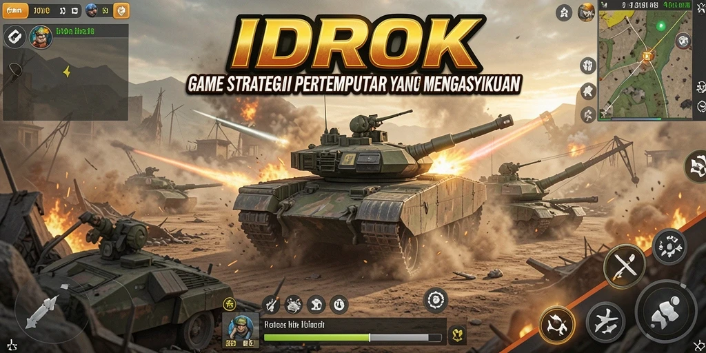 Screenshot IDROK menampilkan pertempuran strategis yang intens.