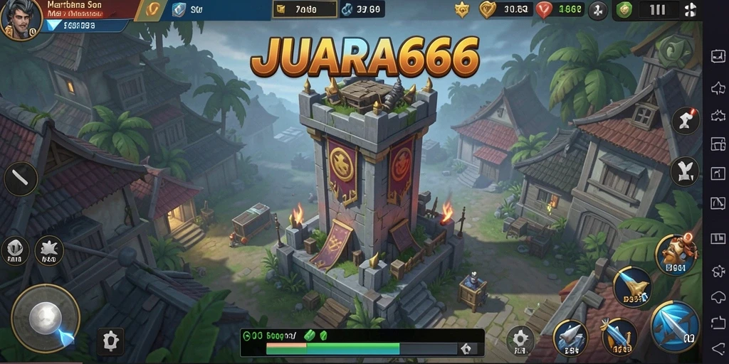 Tampilkan gameplay menara yang mendebarkan di JUARA666.