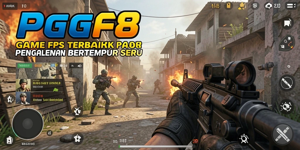 Gameplay PGG68 yang penuh aksi dan mendebarkan di lingkungan FPS.