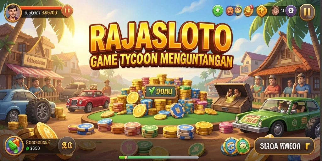 Screenshot utama RAJASLOTO menampilkan tampilan gameplay Tycoon yang menarik.