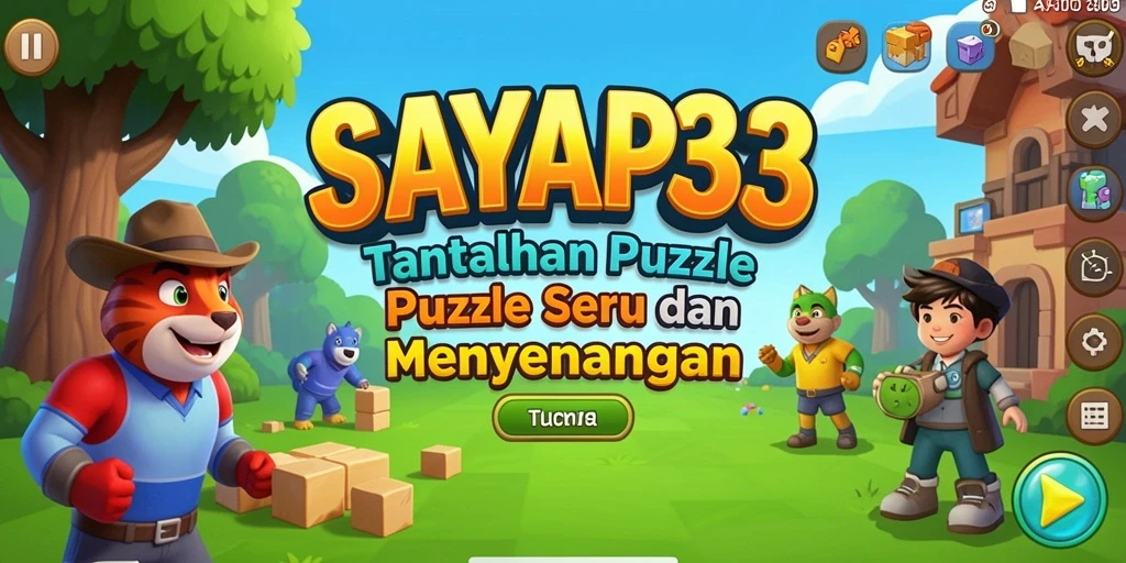 Tangkapan layar utama SAYAP33 yang menunjukkan gameplay Puzzle yang menantang.