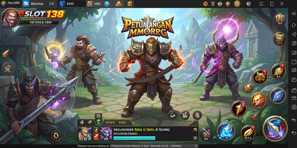 Screenshot gameplay SLOT138 dengan aksi seru di dunia MMORPG.