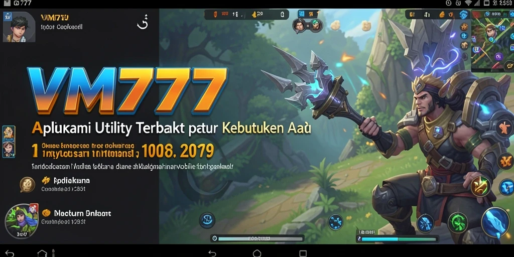 Screenshot utama VM777 menampilkan fitur Utility yang menarik.
